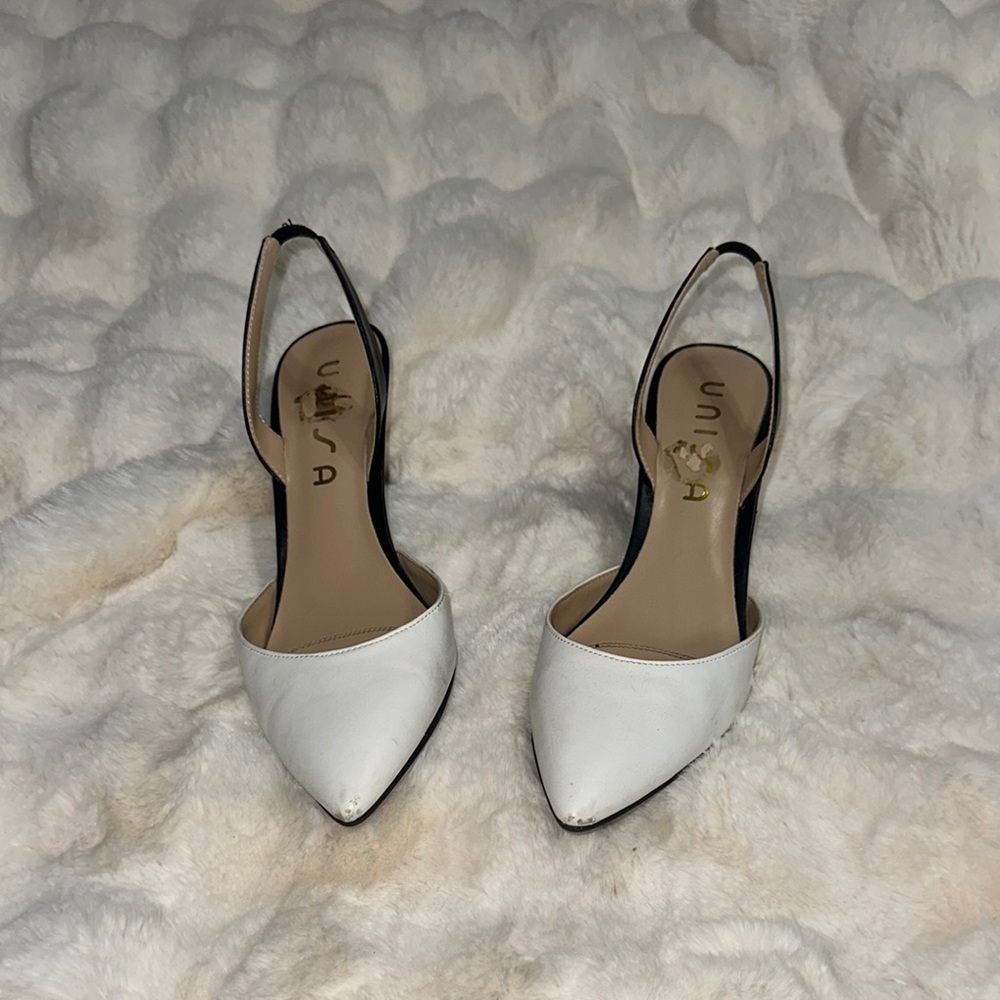 Unisa White Slingback Women's Shoes